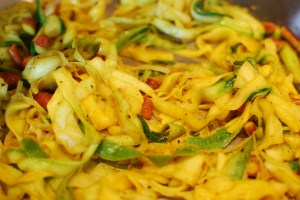 This'd probably make a pretty great side dish if you stopped before you add the stock.