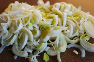 Thankfully, I was able to salvage the whites of about 5 leeks.