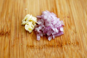 Stir frequently, since minced bits can quickly crunch up and turn bitter.